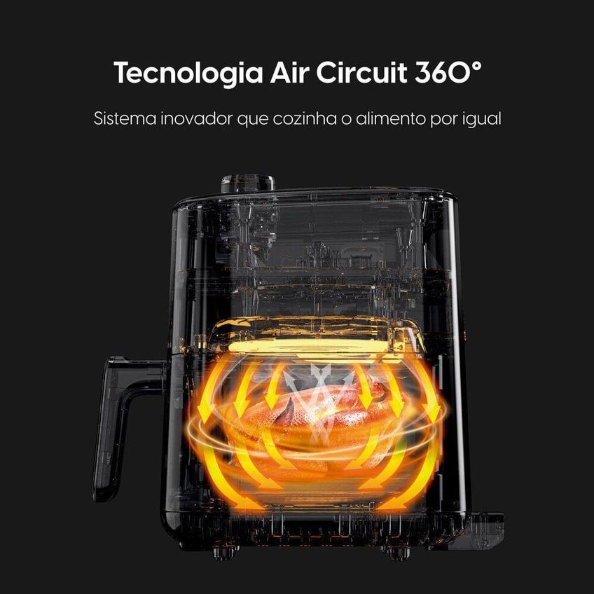 Fritadeira Sem Óleo Air Fryer Elgin Facilita Fry Afg35 3,5l 1400w Preto 110v - imagem 5