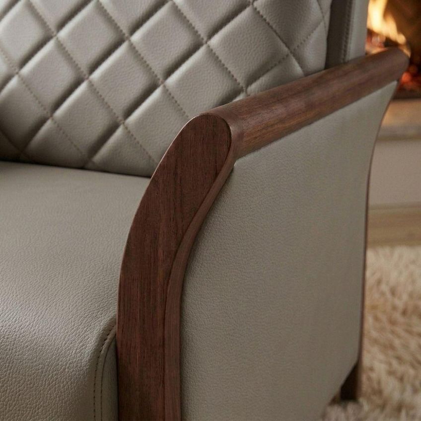Sofá Ambar 2 Lugares 165cm Café Courino Milani Movelaria - imagem 3