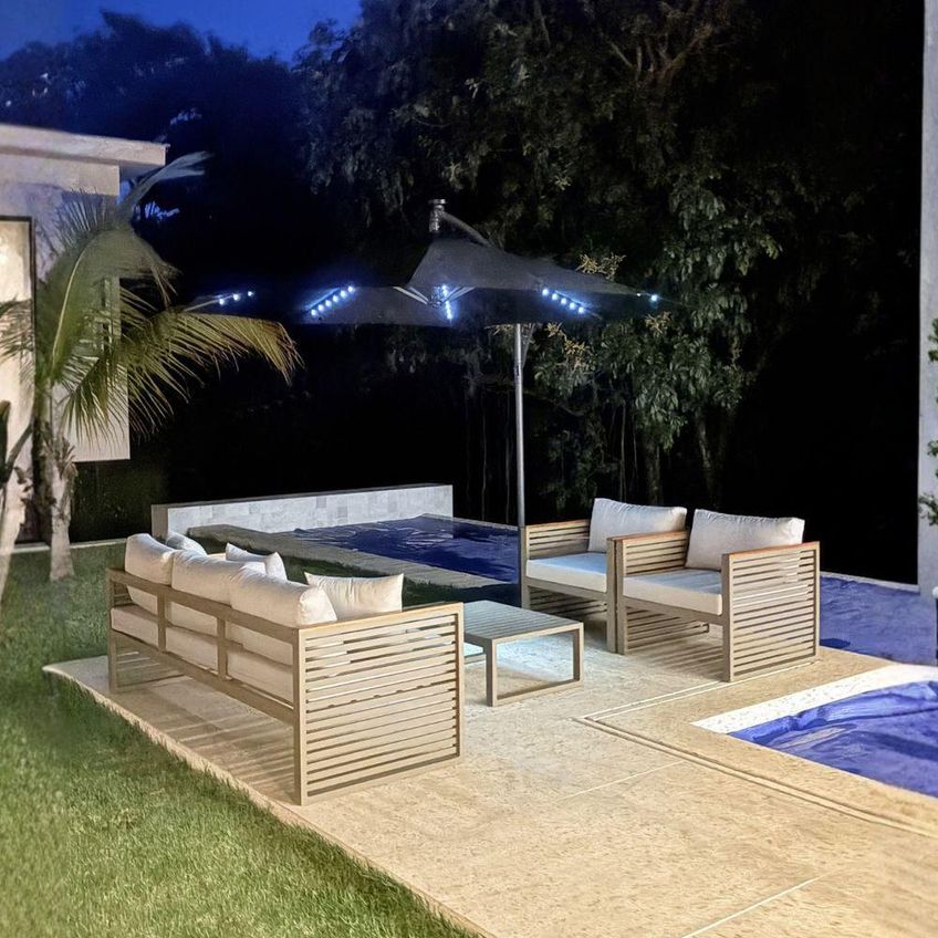 Poltrona Torino Para Piscina E Jardim Estrutura Em Alumínio Assento Estofado Com Almofadas - imagem 4