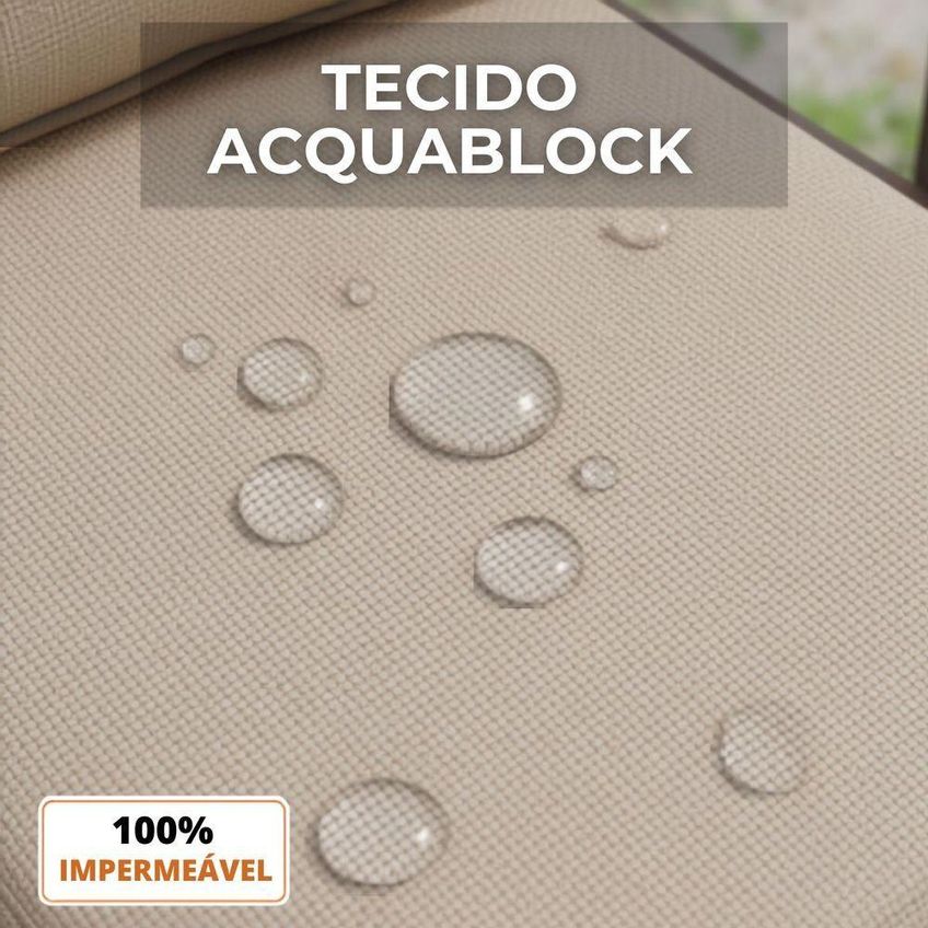 Poltrona Torino Para Piscina E Jardim Estrutura Em Alumínio Assento Estofado Com Almofadas - imagem 5