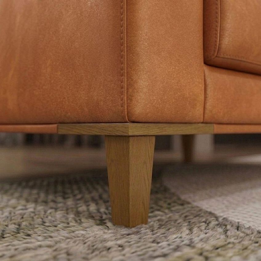 Poltrona Decorativa Oásis Courino Assento Espuma D26 Pés Palito Madeira Milani Movelaria - imagem 3