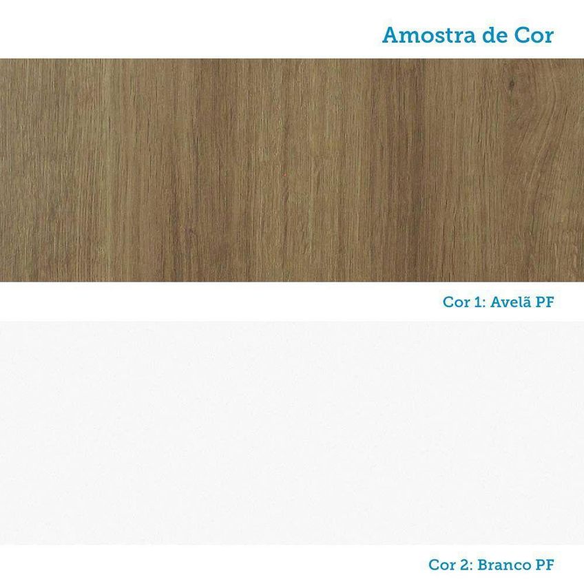 Guarda Roupa De Canto Paris 5 Portas De Bater 4 Gavetas Mdp Avelã Pf-branco Pf Luciane Móveis - imagem 3