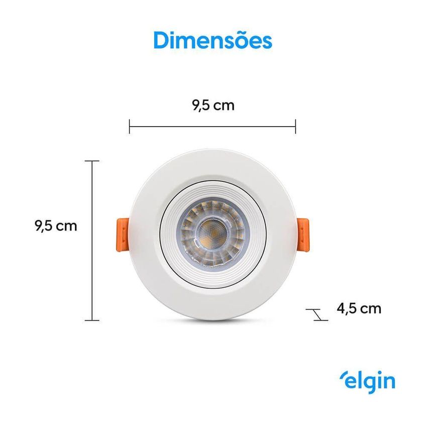 Luminária Smart Ecospot Com Controle Por Aplicativo E Voz Rgb Branco Elgin - imagem 4