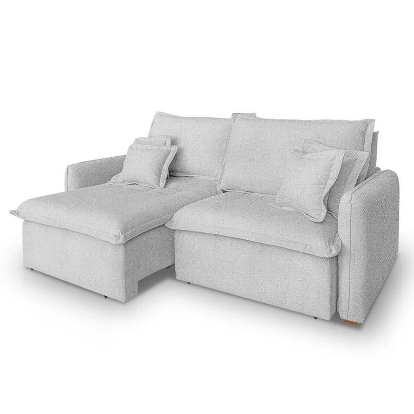 Sofá Malta 3 Lugares Retrátil E Reclinável 220cm Cinza Linho Lucas Home - imagem 4