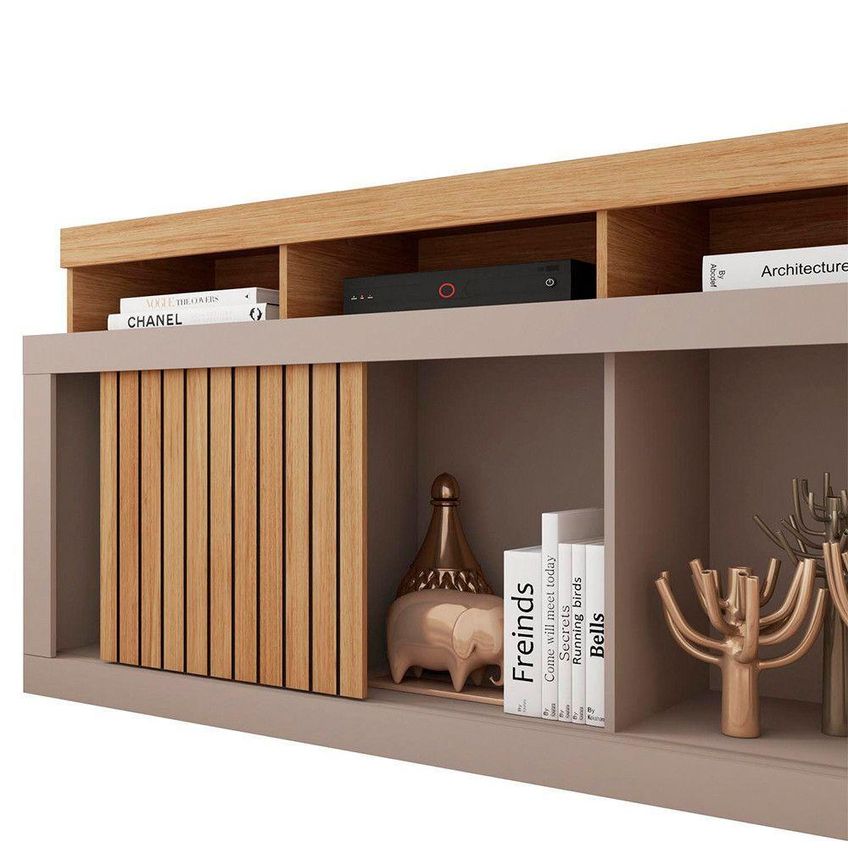 Rack Bancada Para TV Dragon Para Até 55 Polegadas MDP e MDF Fendi Caemmun Móveis - imagem 3