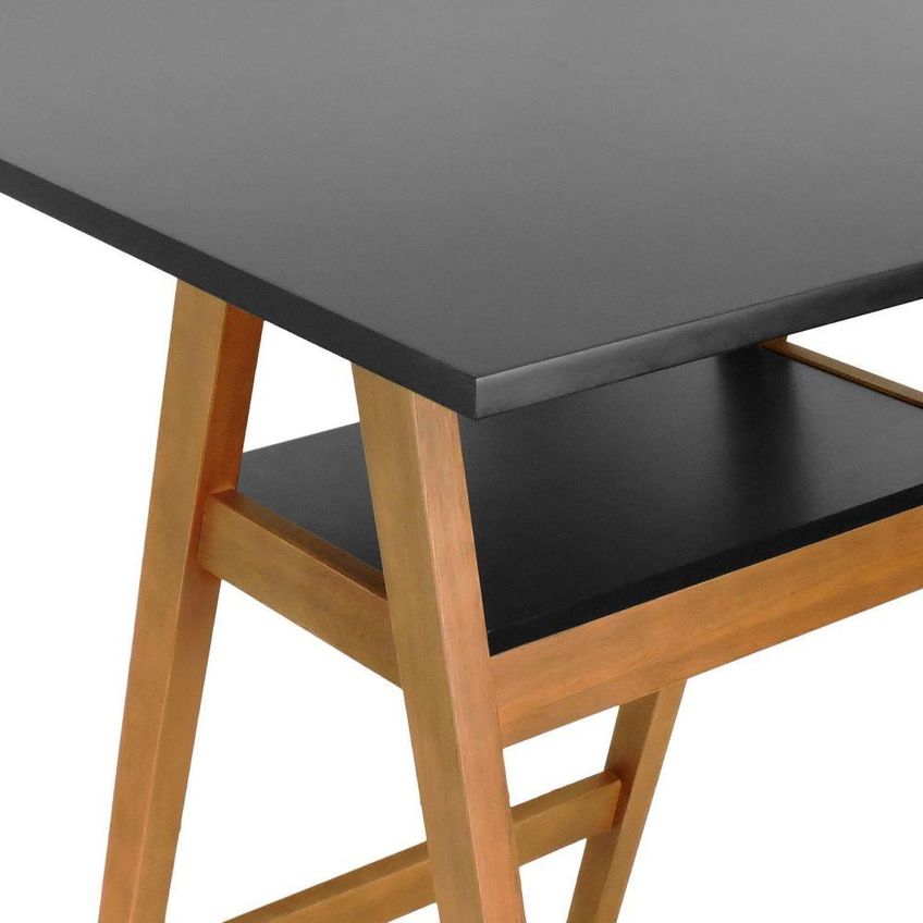 Mesa Bistrô Miami Sem Porta Madeira Maciça E MDF 80cm Amêndoa Decorise - imagem 3