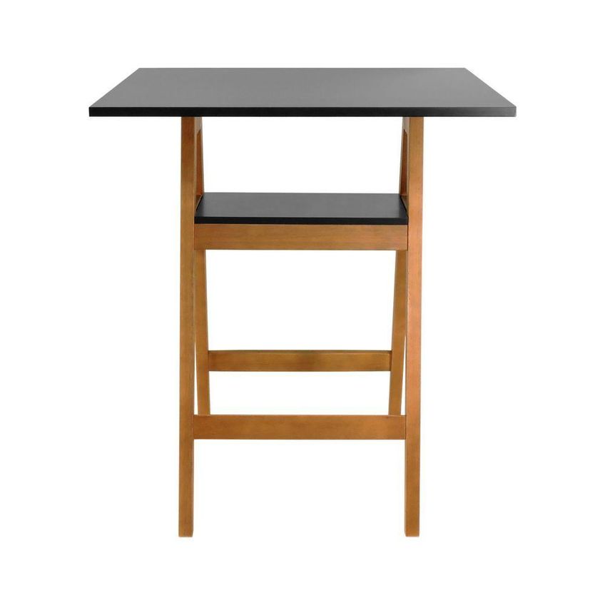 Mesa Bistrô Miami Sem Porta Madeira Maciça E MDF 80cm Amêndoa Decorise - imagem 4