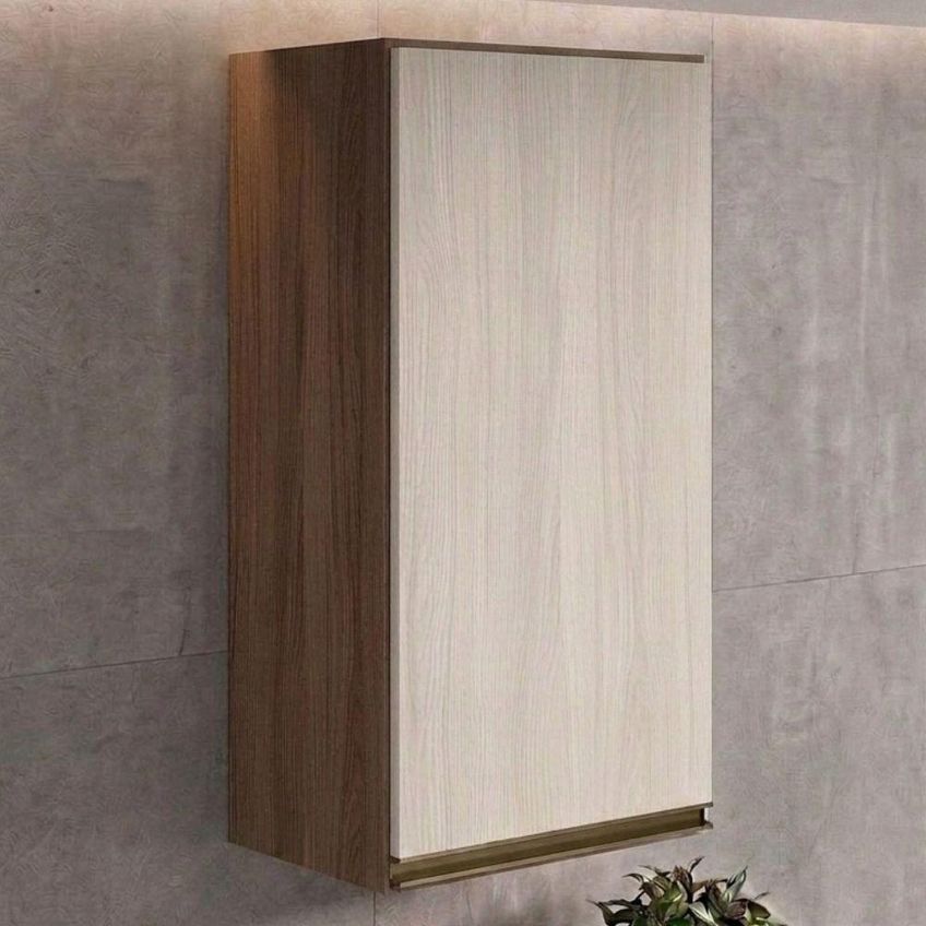 Armário Aéreo Kali Premium 40cm 1 Porta MDF Giratória Carvalho Toq Bianco - imagem 4