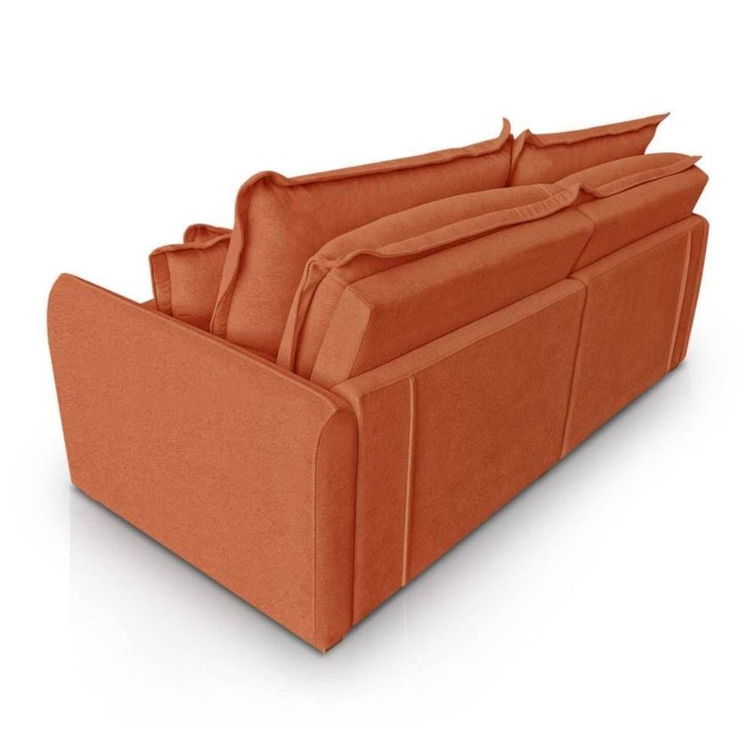 Sofá Com Chaise Malta 4 Lugares Retrátil E Reclinável 240cm Terracota - imagem 5