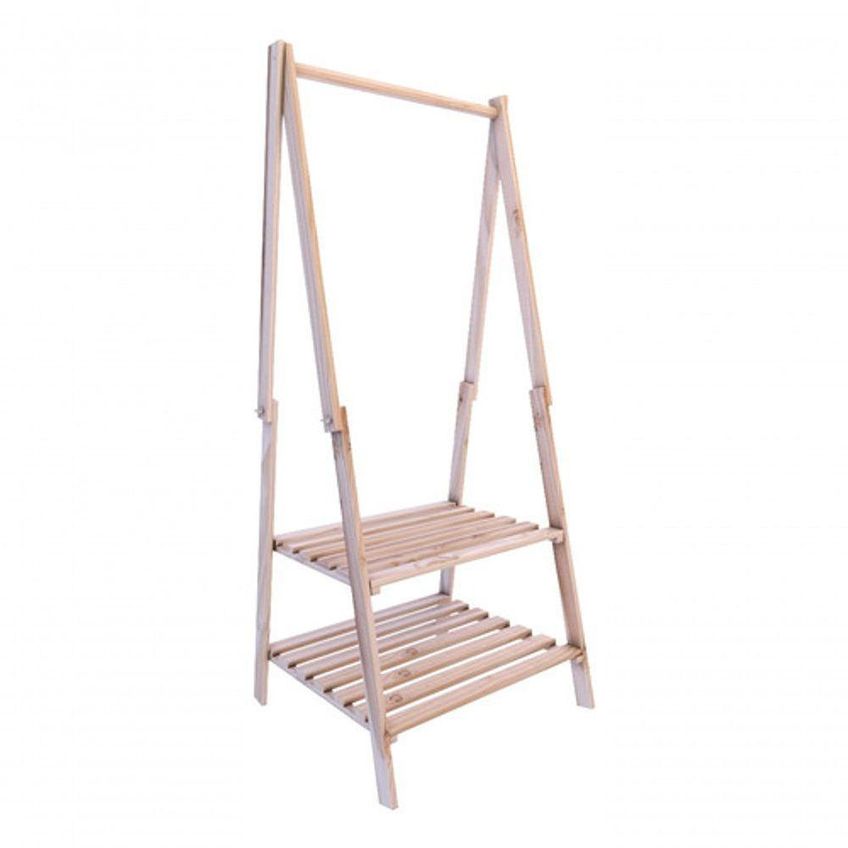 Estante Balcão Ideal P/ Sapatos Quartos Closet Organizar Pinus 80cm Madeira Maciça Amadeirado - imagem 3