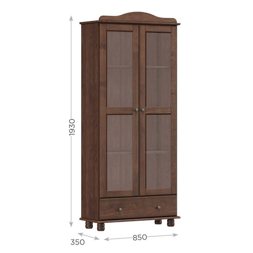 Conjunto Cristaleira Aparador Balcão Vitrine Rubi 13 Portas Madeira Maciça Café Finestra Móveis - imagem 5