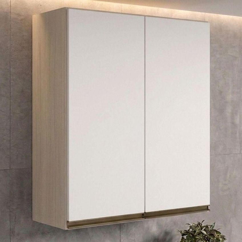 Armário Aéreo Kali Premium 80cm 2 Portas MDF Giratória Bianco Toq Branco Nicioli - imagem 4