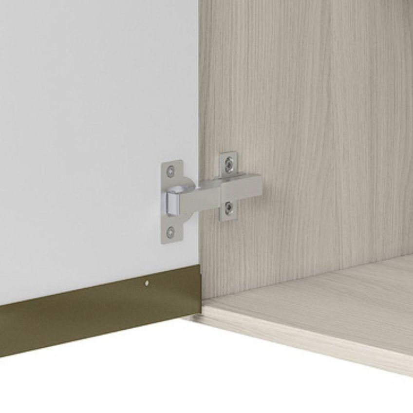 Armário Aéreo Kali Premium 80cm 2 Portas MDF Giratória Bianco Toq Branco Nicioli - imagem 5