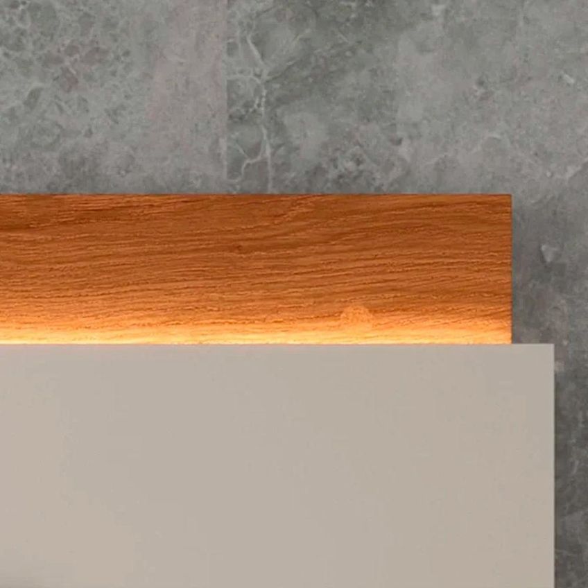 Painel Para TV Até 75" 207cm MDF com LED Off White Lukaliam Móveis - imagem 4