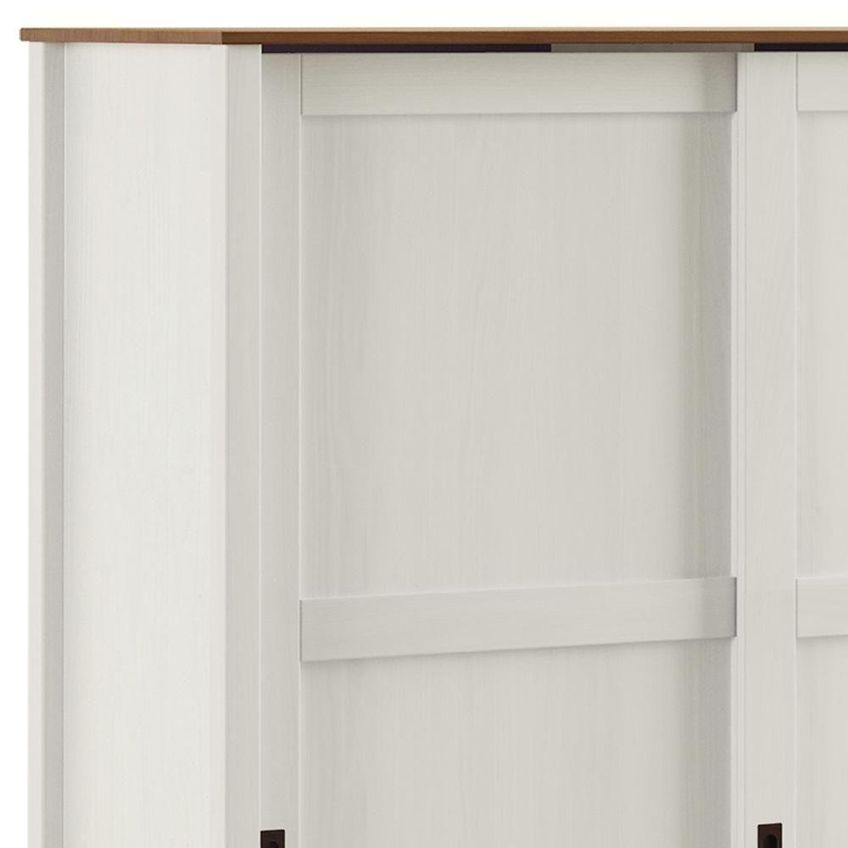 Guarda Roupa Casal Lazio 3 Portas De Correr 3 Gavetas Madeira Branco-freijó Mpozenato - imagem 5
