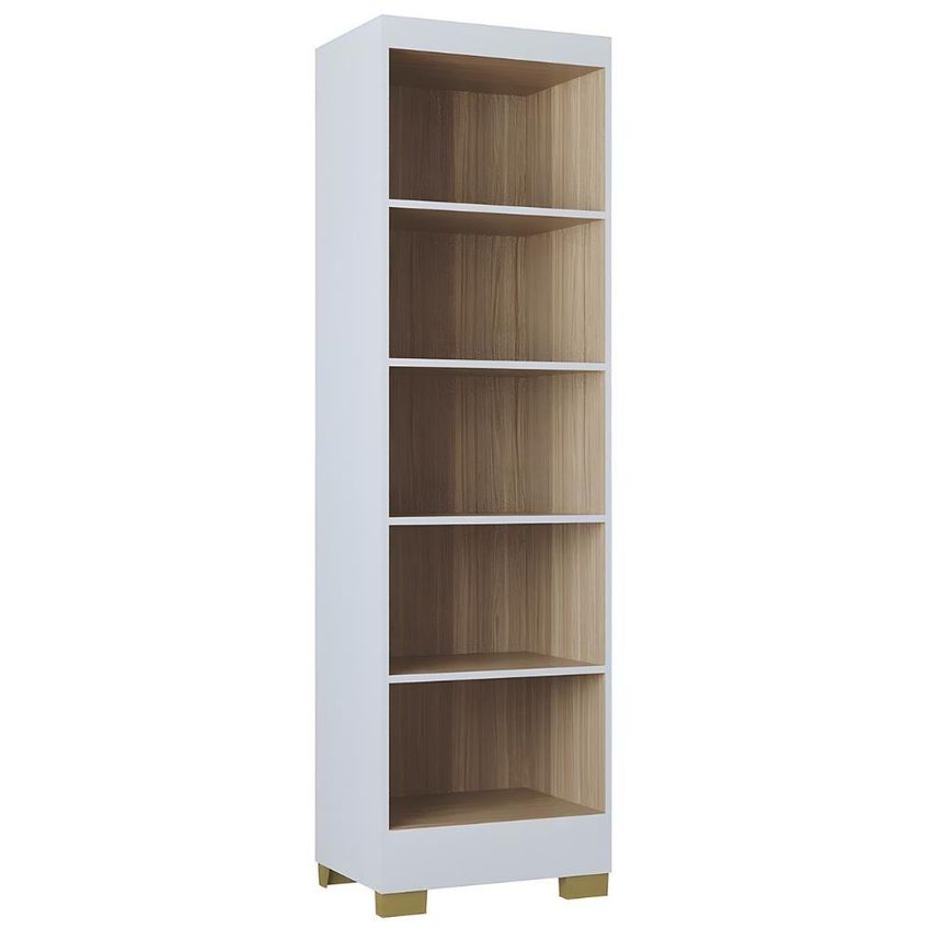 Armário Multiuso Muniz Z46 2 Portas 4 Prateleiras MDP 52cm Branco - imagem 4