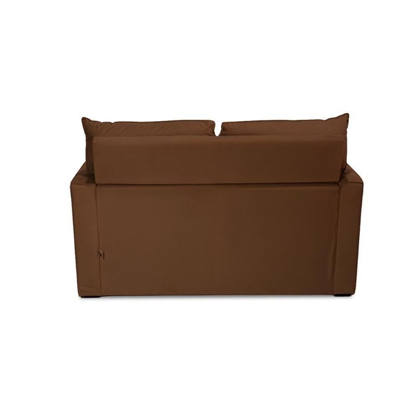 Sofá Mobi 2 Lugares Fixo 150cm Marrom Claro Suede Pequeno Herrero - imagem 3