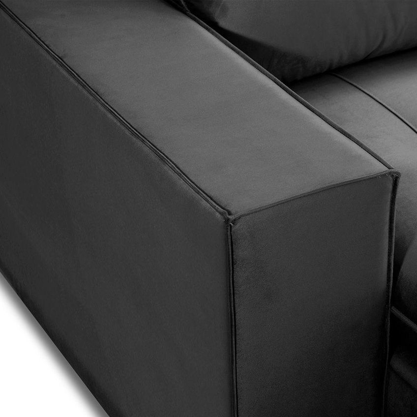 Sofá Com Chaise Victória 2 Lugares Retrátil E Reclinável 270cm Grafite Lansof Brasil - imagem 5