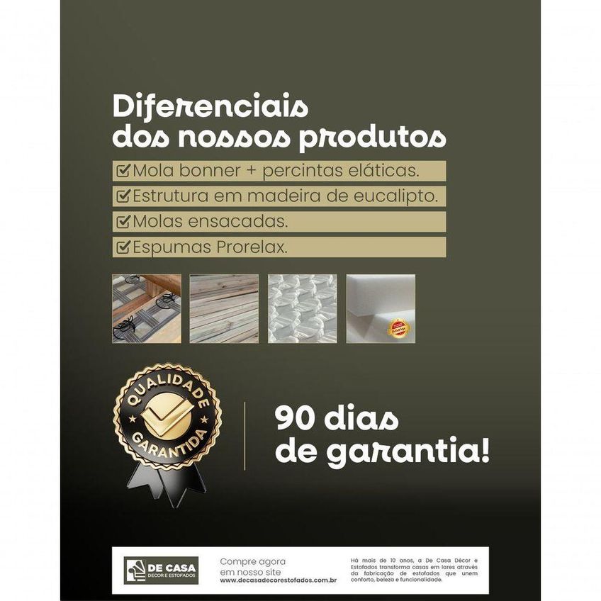 Sofá Magnífico 10 Lugares Retrátil E Reclinável 400cm Azul De Casa Decor - imagem 3