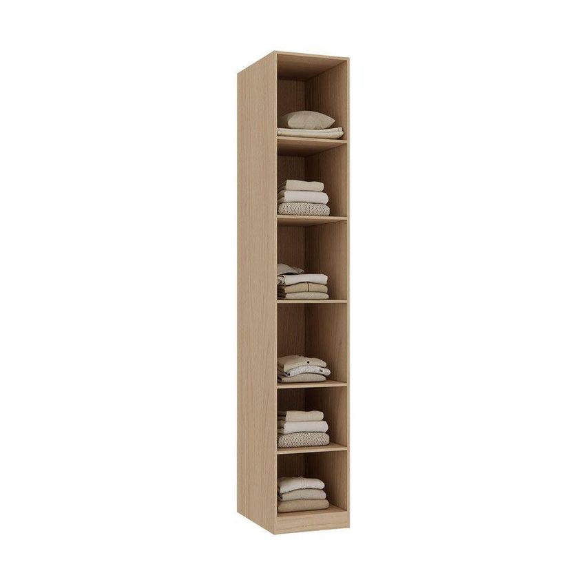 Guarda Roupa Modulado Essenza 1 Porta De Bater Sem Gavetas Mdf Mdp Carvalho Andorra-bege Dunas - imagem 2