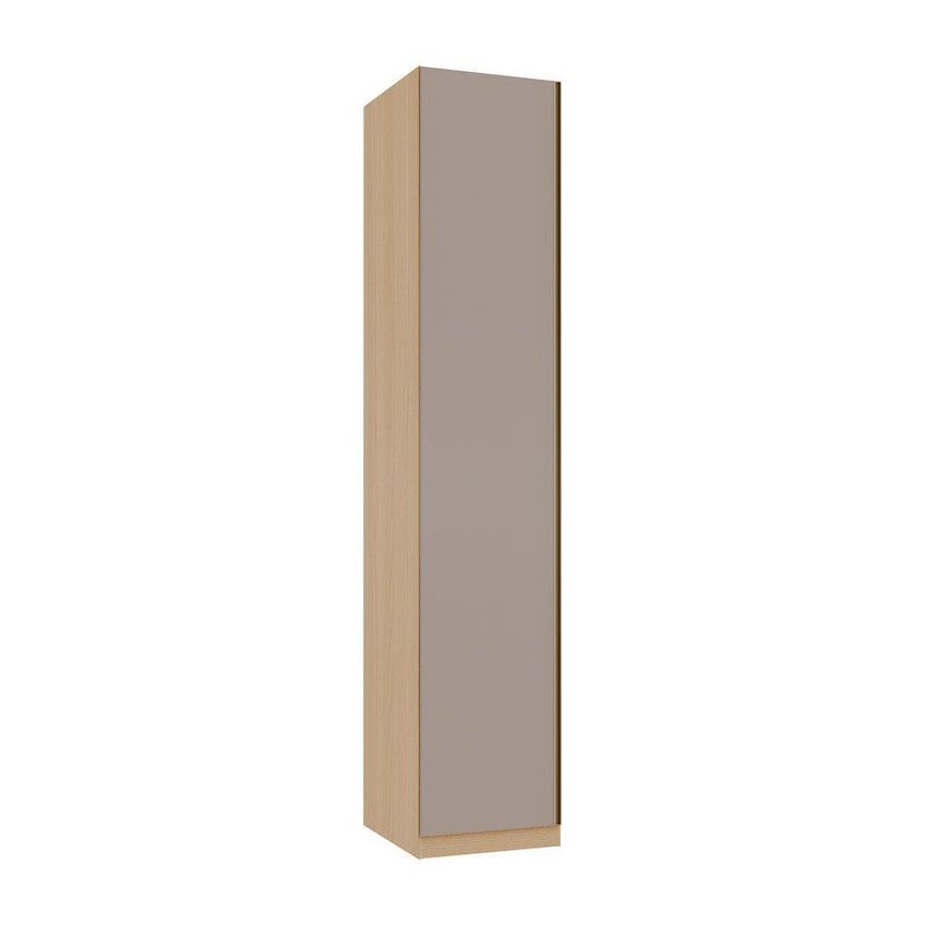 Guarda Roupa Modulado Essenza 1 Porta De Bater Sem Gavetas Mdf Mdp Carvalho Andorra-bege Dunas - imagem 3