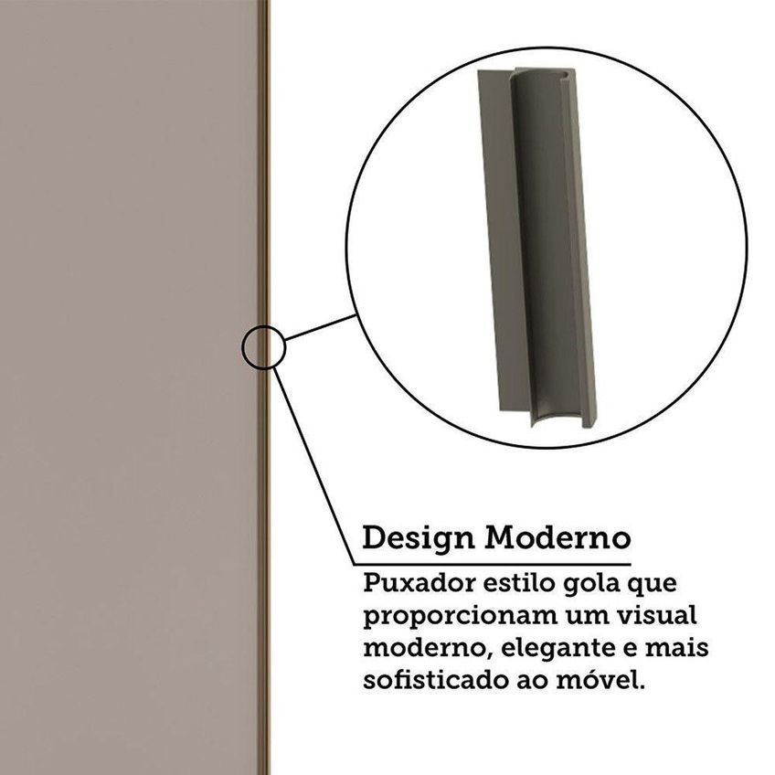 Guarda Roupa Modulado Essenza 1 Porta De Bater Sem Gavetas Mdf Mdp Carvalho Andorra-bege Dunas - imagem 4