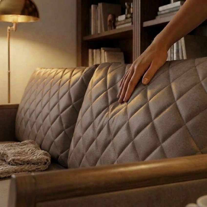 Sofá Ambar 2 Lugares 165cm Café Courino Milani Movelaria - imagem 3