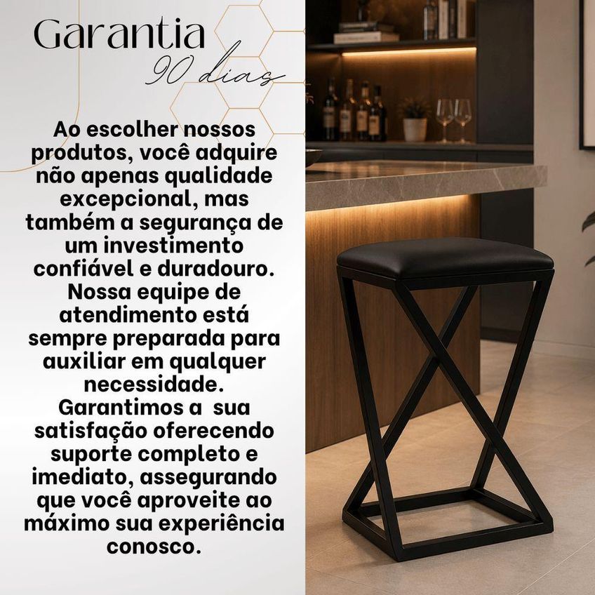 Kit 2 Banquetas Industriais 50cm Assento Em Couro Sintético Base Em Z Sem Encosto Fixo Marrom Isa - imagem 5