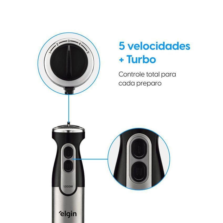 Mixer 5 Em 1 Elgin Master Mix 1000w 5 Velocidades 220v - imagem 2