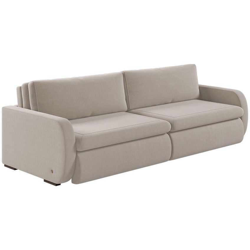 Sofá Com Chaise Zinia 3 Lugares Retrátil E Reclinável 200cm Creme Blossom Casa - imagem 4