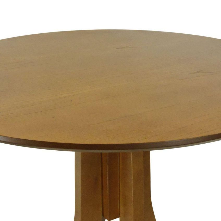 Mesa Bistrô Sevilha Sem Porta 1 Prateleira Madeira Maciça E MDF 80cm Amêndoa - imagem 4
