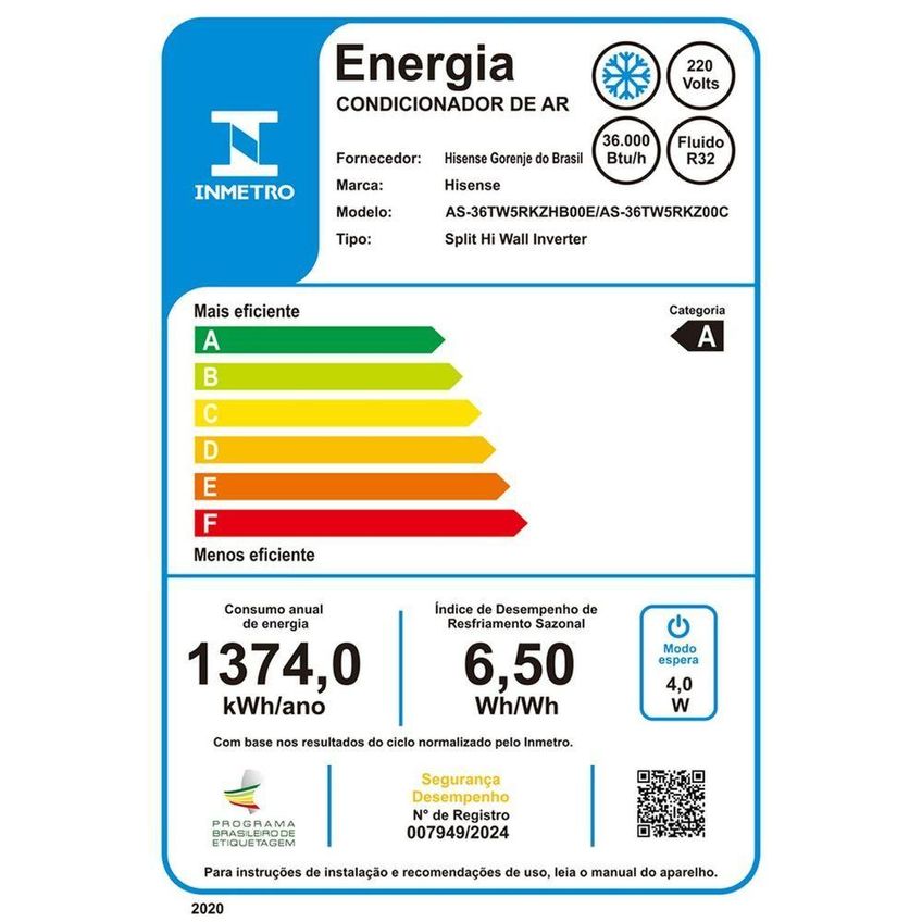 Ar Condicionado Split Hisense 36000 Btus Frio 220v As-36tw2rkzhb00 - imagem 5