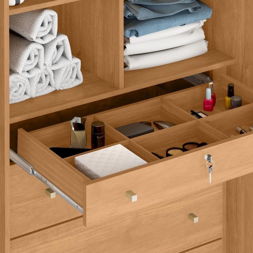 Guarda Roupa Casal 6 Portas Com Espelho Rest 273 Cm Cinamomo Zanz - imagem 5