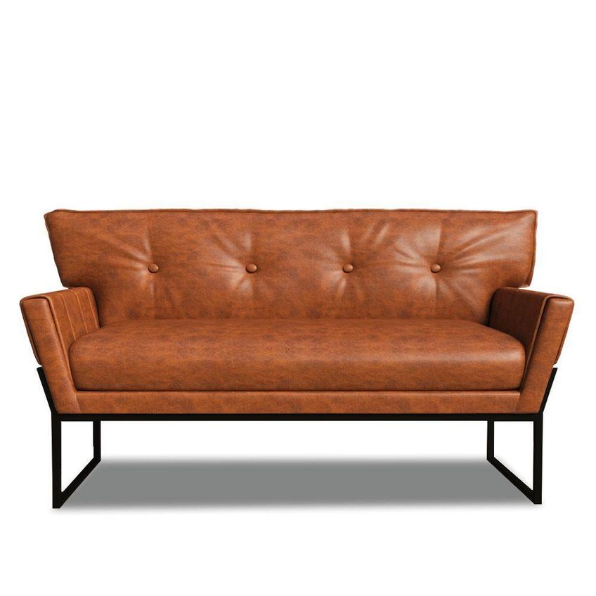 Sofá Namoradeira Anitta 2 Lugares Com Chaise 120cm Café D'rossi - imagem 4
