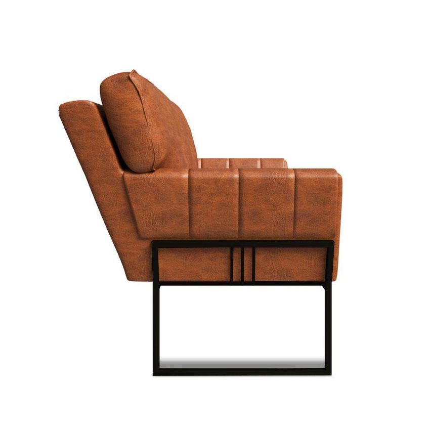 Sofá Namoradeira Anitta 2 Lugares Com Chaise 120cm Café D'rossi - imagem 5