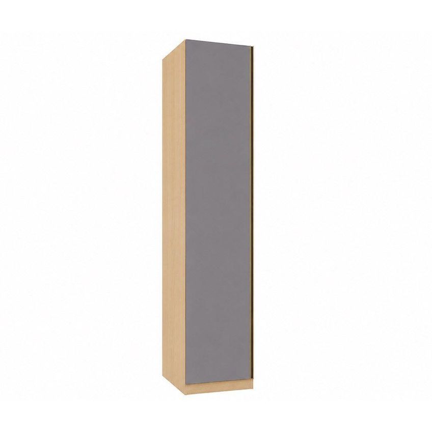 Guarda Roupa Modulado Essenza 1 Porta De Bater Sem Gavetas Mdf Mdp Carvalho Andorra-cinza Puro - imagem 5
