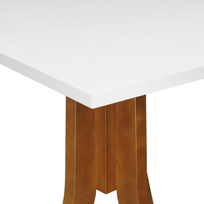 Mesa Bistrô Sevilha Sem Porta Sem Gavetas Madeira Maciça E Mdf Decorise 80cm Amêndoa - imagem 4