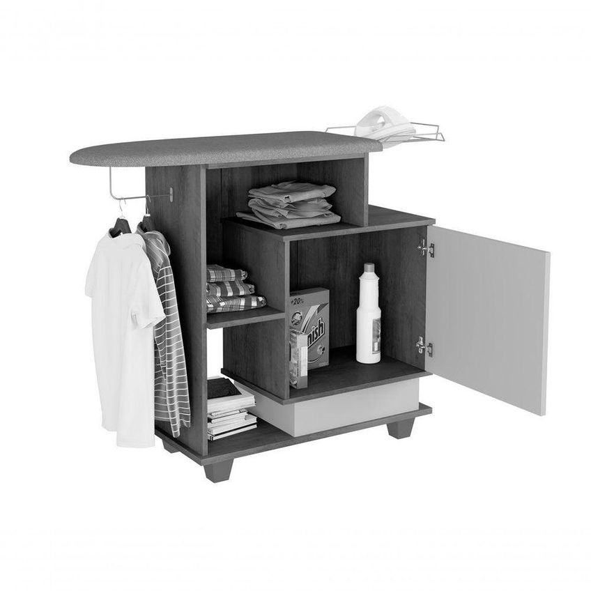 Tábua De Passar Roupas Havai Sem Porta MDF 118,5cm Branco RV Móveis - imagem 5