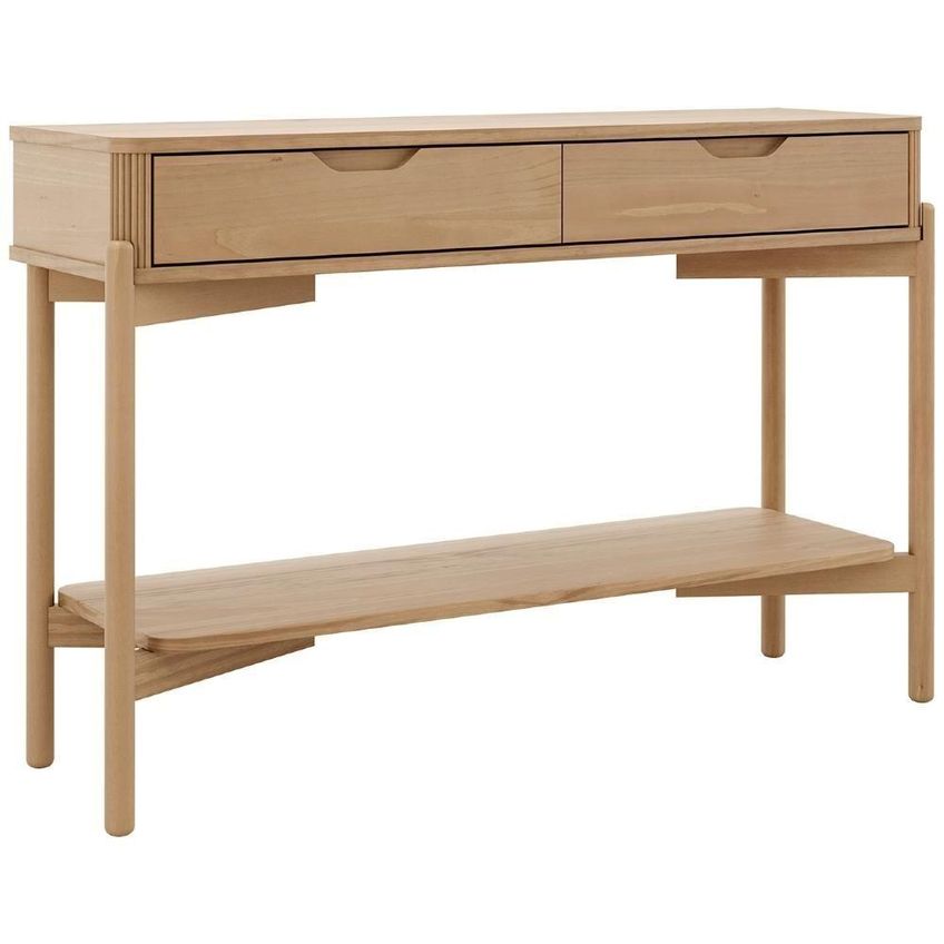 Aparador De Sala Nira Moderno 2 Gavetas Madeira Maciça 120cm Mpozenato - imagem 5