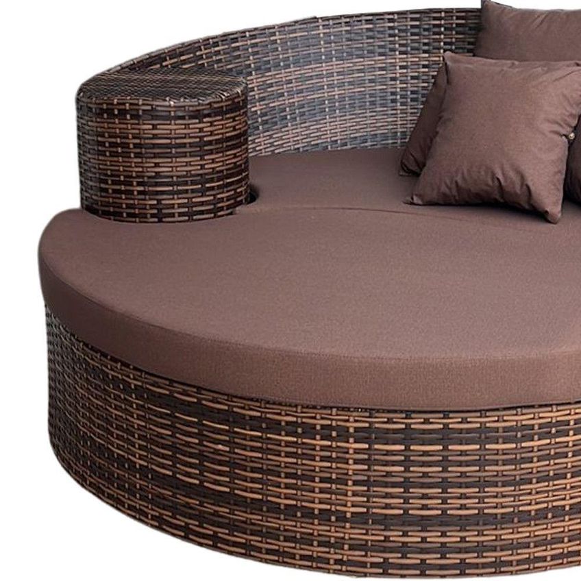Chaise Meia Lua 2 Lugares Alumínio Fibra Sintética Resistente Cinza Trama Original - imagem 4