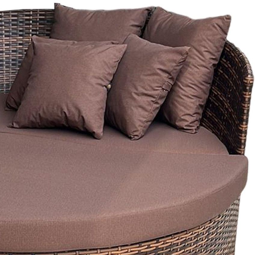 Chaise Meia Lua 2 Lugares Alumínio Fibra Sintética Resistente Cinza Trama Original - imagem 5