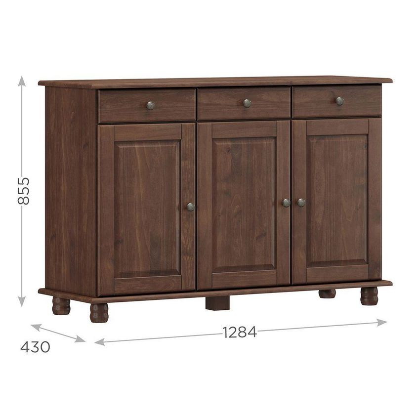 Conjunto Cozinha Rubi 5 Portas 4 Gavetas Madeira Maciça 120cm Café - imagem 4