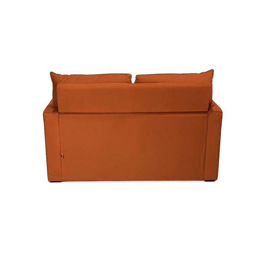 Sofá Mobi 2 Lugares Fixo 150cm Cobre Suede Para Sala Compacta Herrero - imagem 5