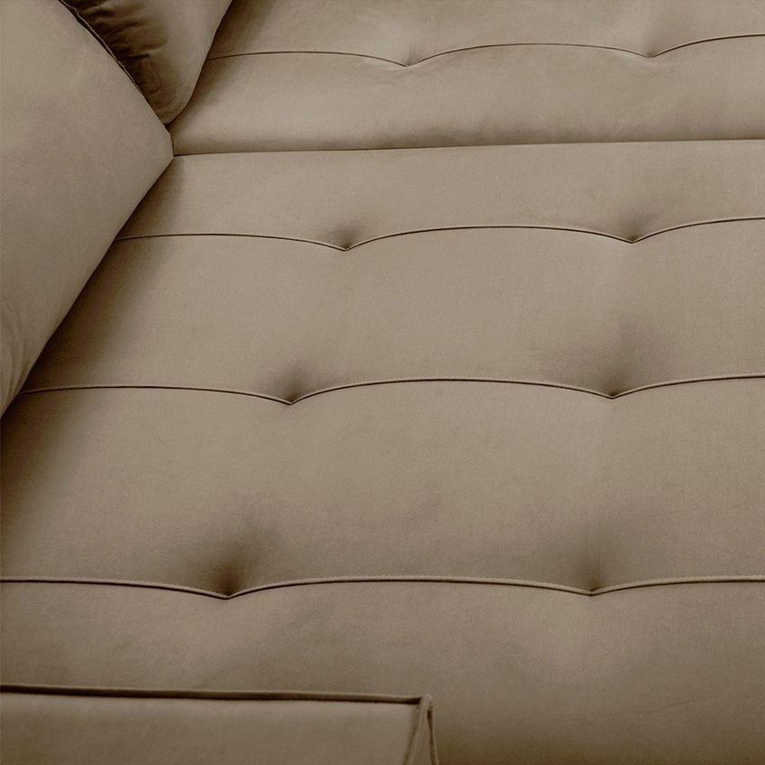 Sofá Com Chaise Victória 2 Lugares Retrátil E Reclinável 270cm Café Lansof Brasil - imagem 2