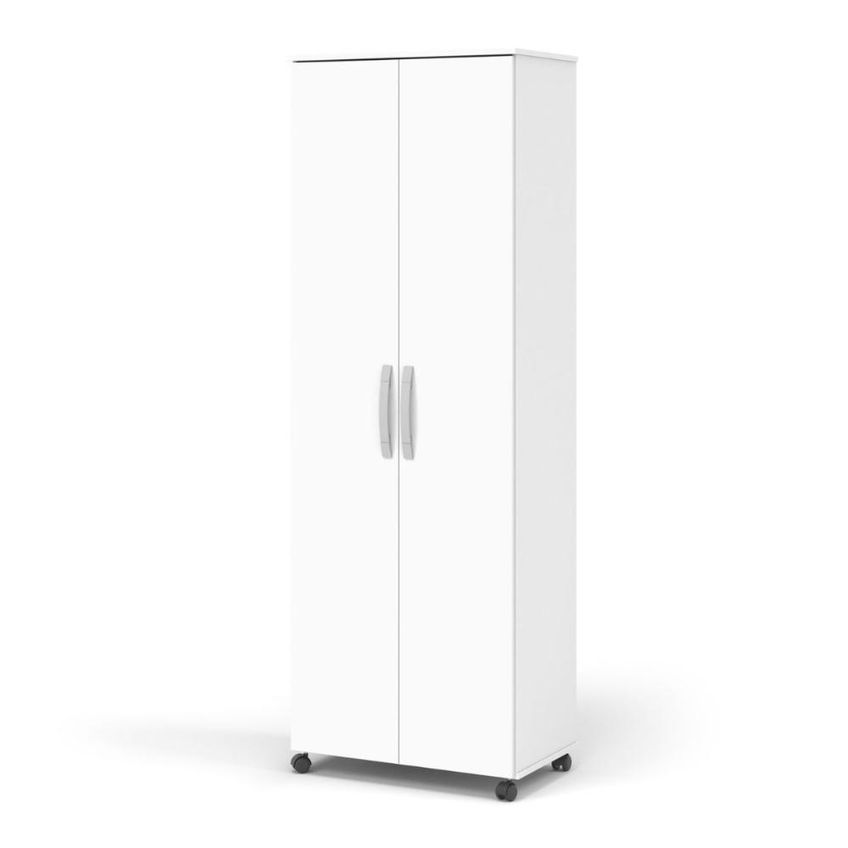 Organizador Armário Com Rodízios 2 Portas 4 Prateleiras MDF-MDP 67cm Mais De Casa - imagem 4