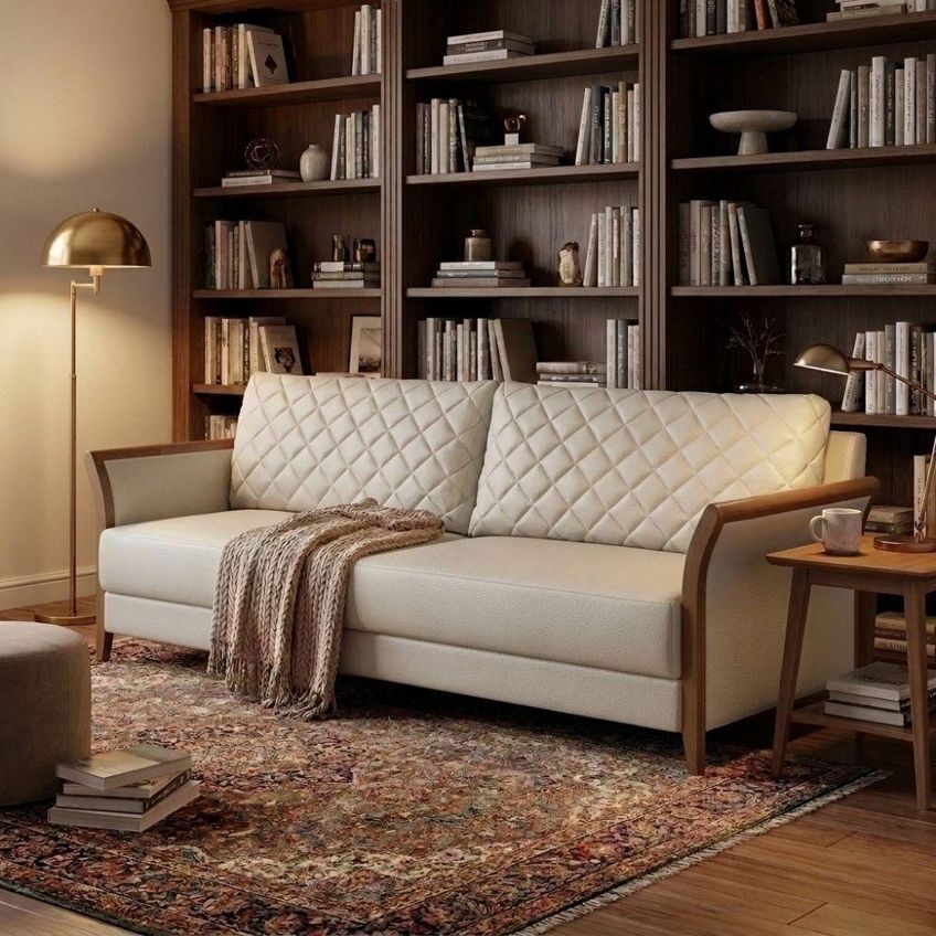 Sofá Ambar 2 Lugares 165cm Café Courino Milani Movelaria - imagem 3