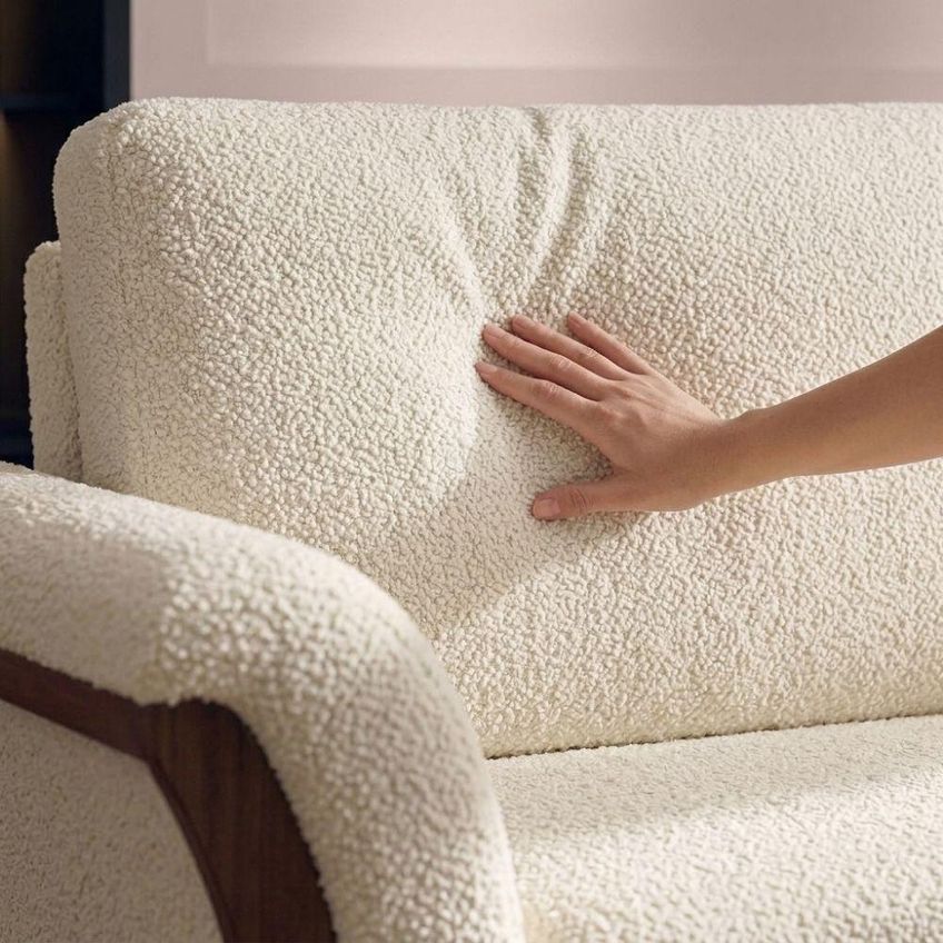 Sofá Royal 2 Lugares 162cm Boucle Pes Madeira Tce 1010 Moll Tce 1010 - imagem 4