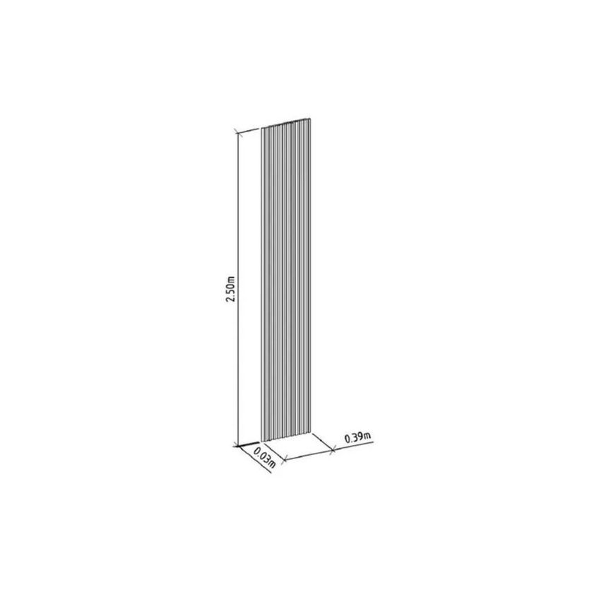 Painel Ripado Modular Parede Lavabo 39cm MDF-MDP Fosco Cinza Gris Linea Brasil - imagem 2