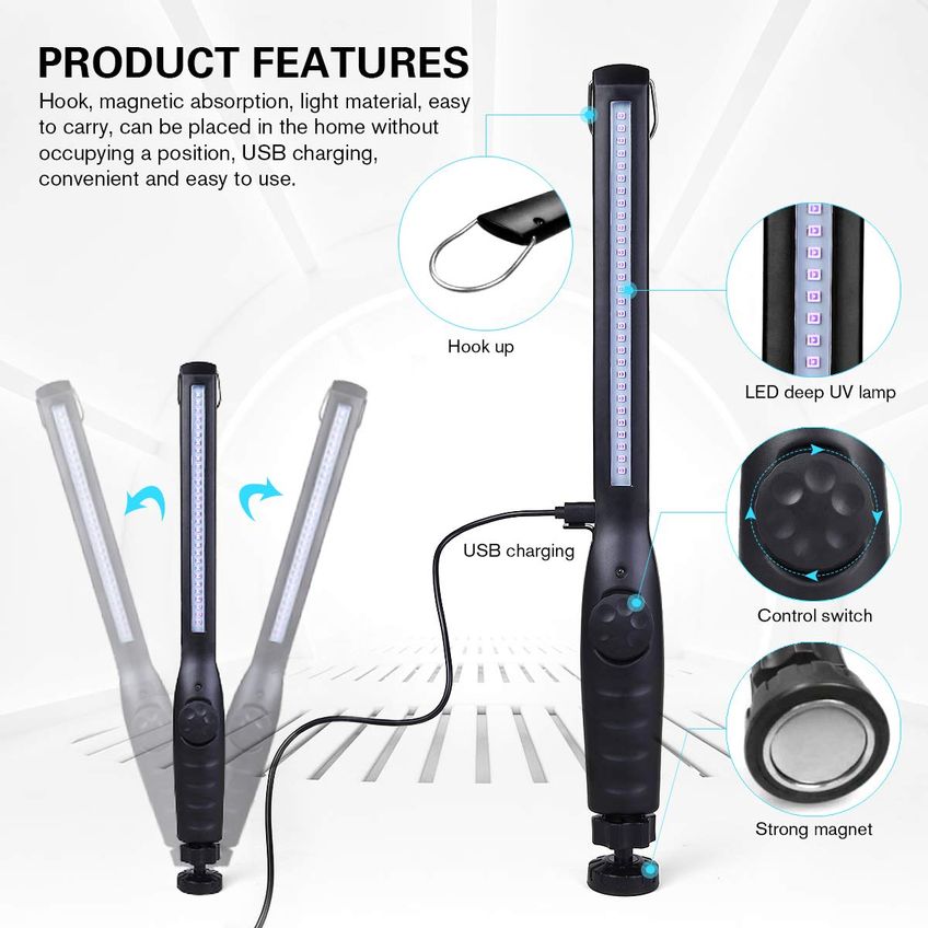 Desinfetante De Luz UV Hiupn Portátil USB Recarregável - imagem 4