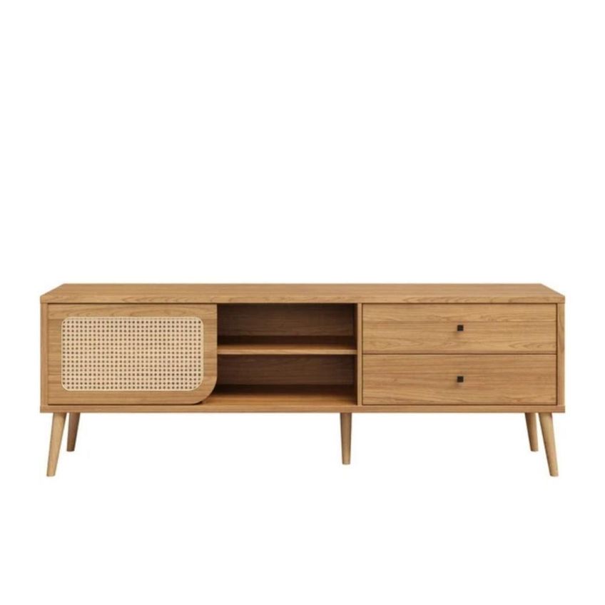 Rack Tela TB306JJ 180cm MDF com Porta de Correr Amadeirado Dalla Costa Móveis - imagem 5